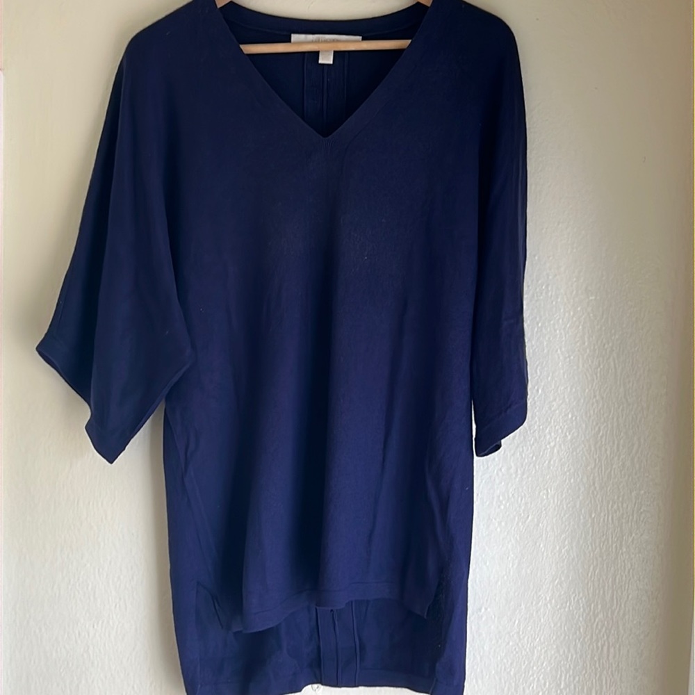 Nordstrom Collection Navy Cashmere Sweater tunic